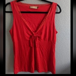 Vintage Retro 50s Red Top Blouse Rockabilly Pin Up Costume Cosplay Party Patriot